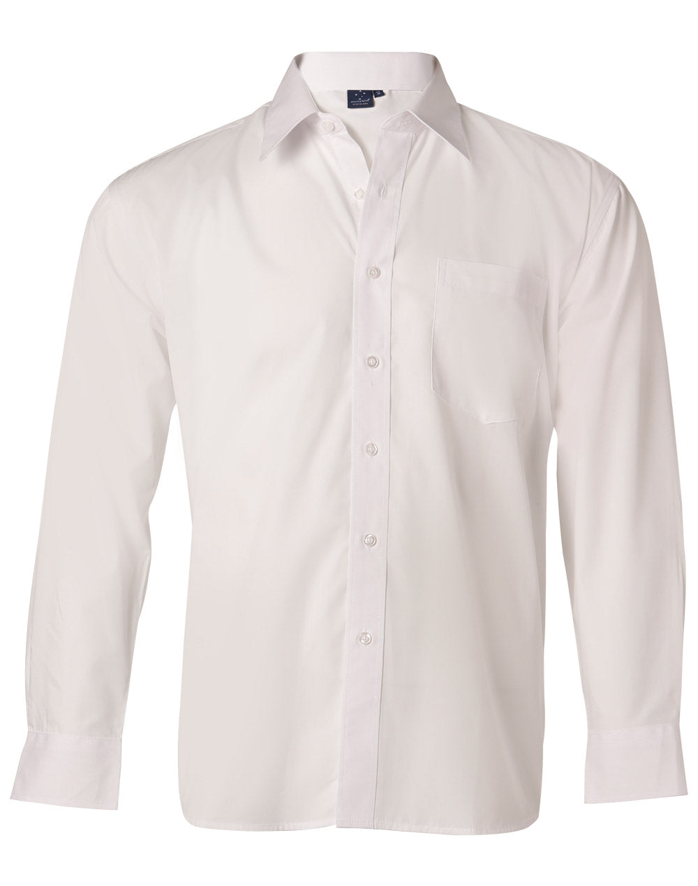 BS01S Mens Poplin Long Sleeve Business Shirt