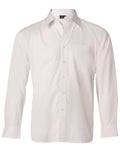 BS01S Mens Poplin Long Sleeve Business Shirt