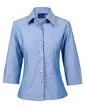 BS04 Ladies Wrinkle Free 3/4 Sleeve Chambray Shirt