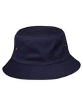CH32A Enzyme Washed With Contrasting Underbrim Bucket Hat