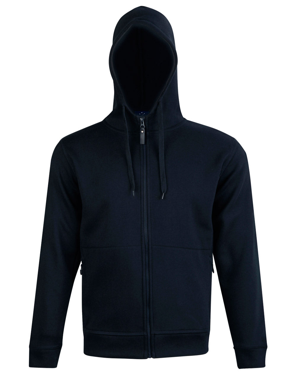 FL17 Mens Full Zip Contrast Bonded Fleece Hoodie