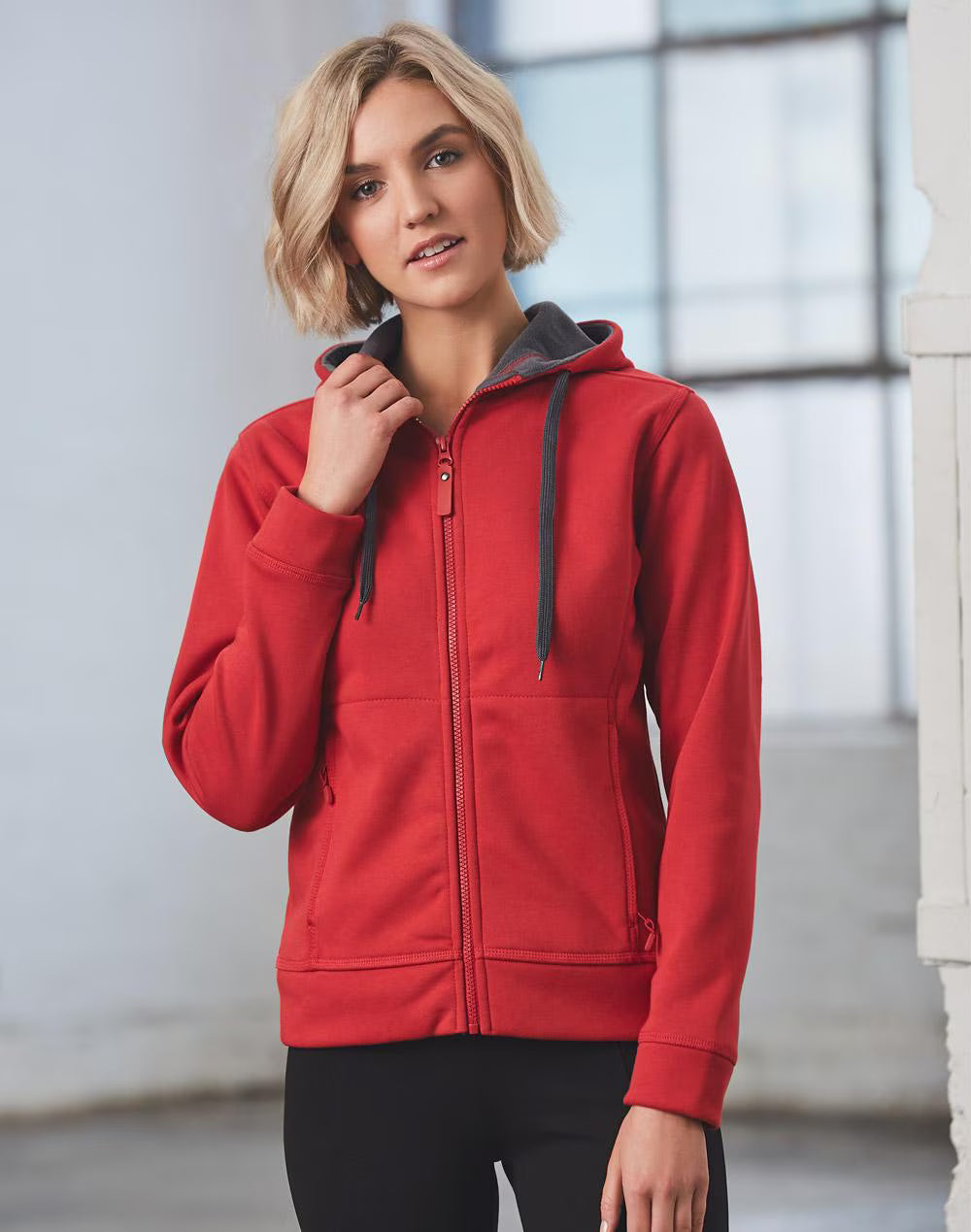FL18 Ladies Full Zip Passion Pursuit Contrast Bonded Fleece Hoodie