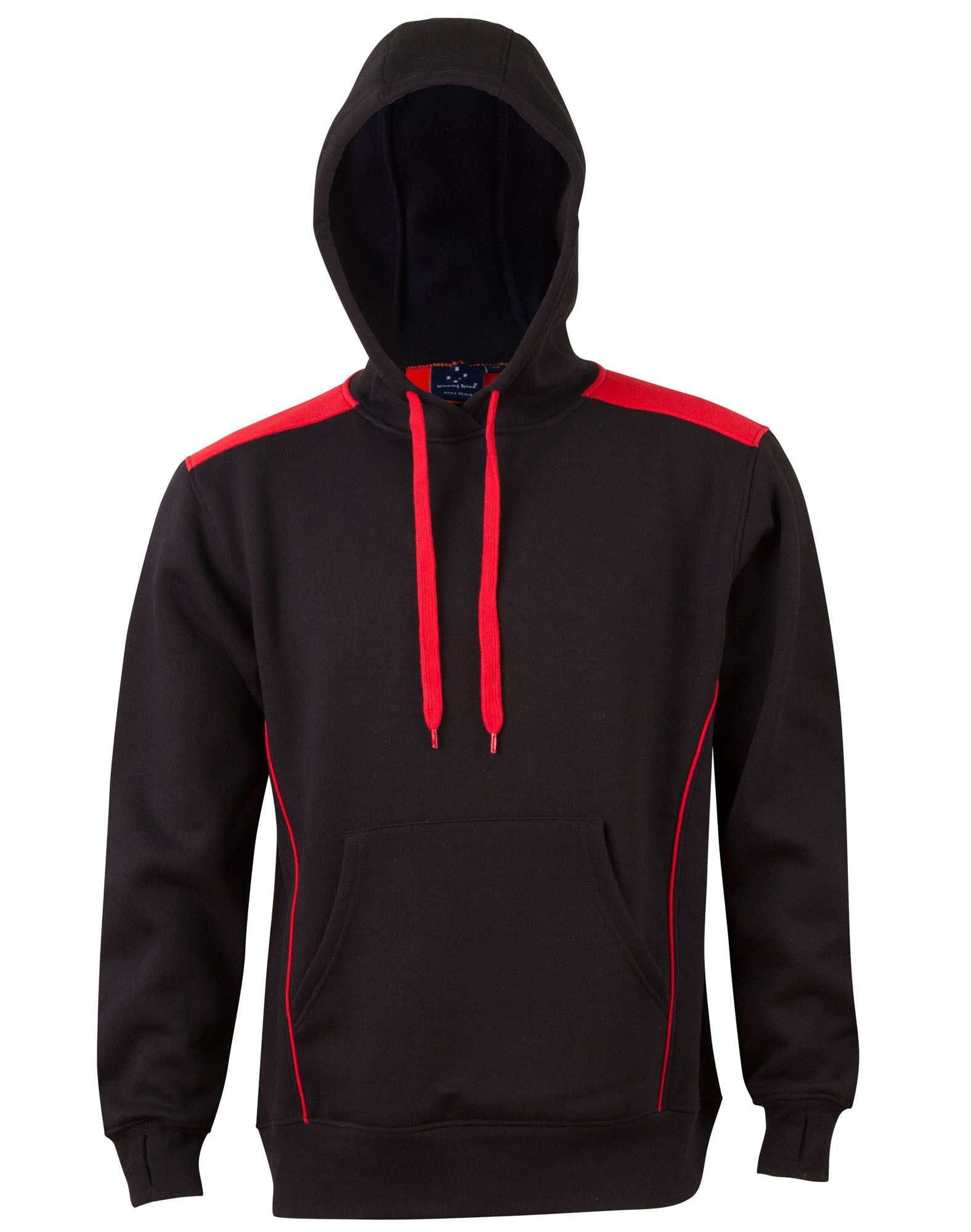 FL19 Unisex Adults' Close Front Contrast Fleece Hoodie
