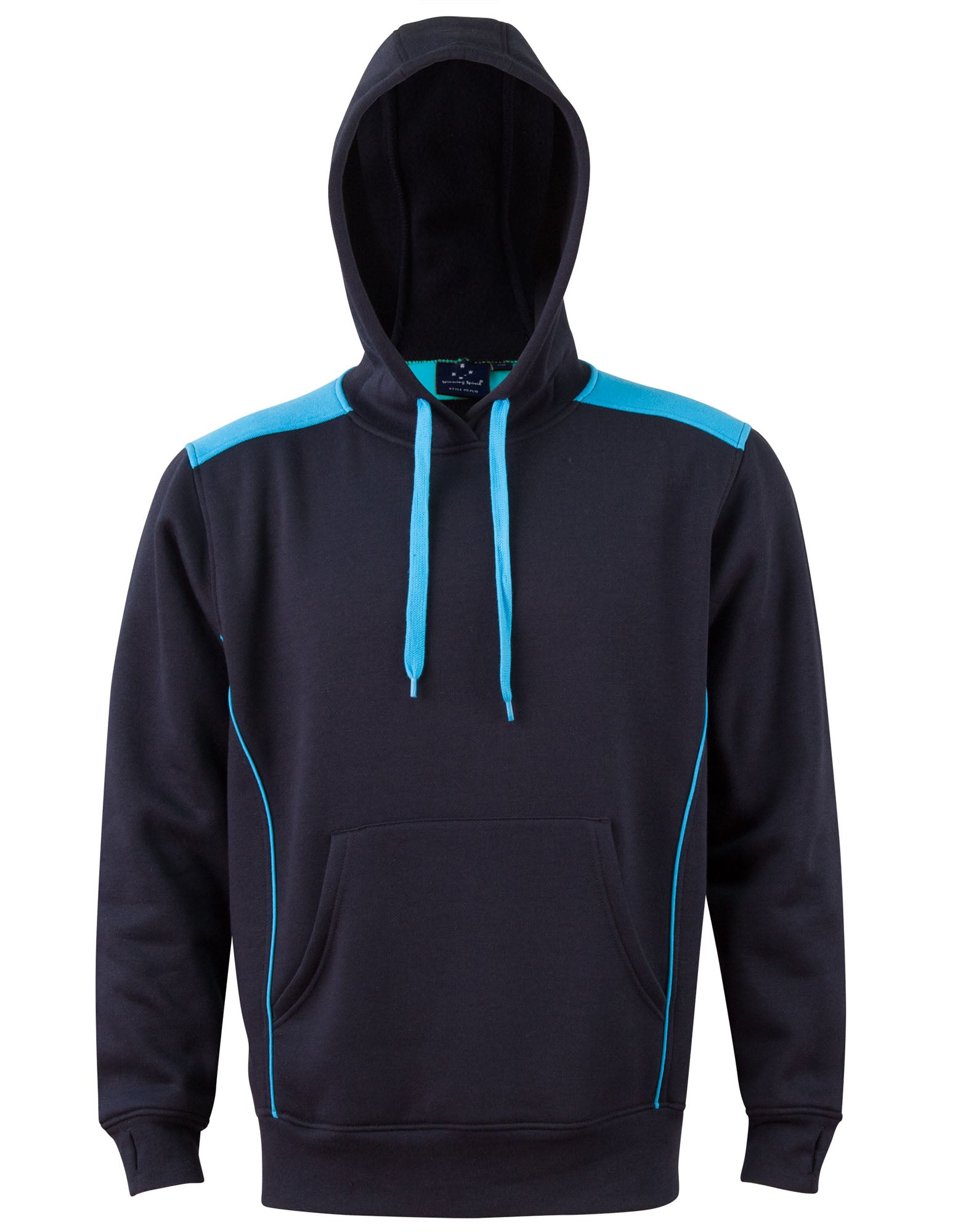 FL19 Unisex Adults' Close Front Contrast Fleece Hoodie