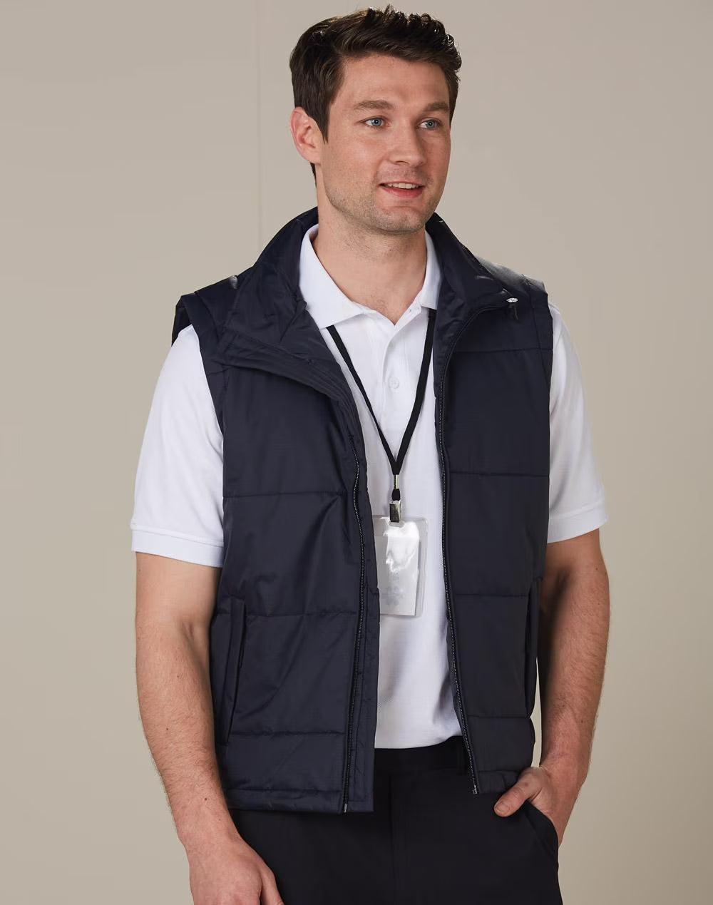JK29 Mens Nylon Rip-stop Padded Vest