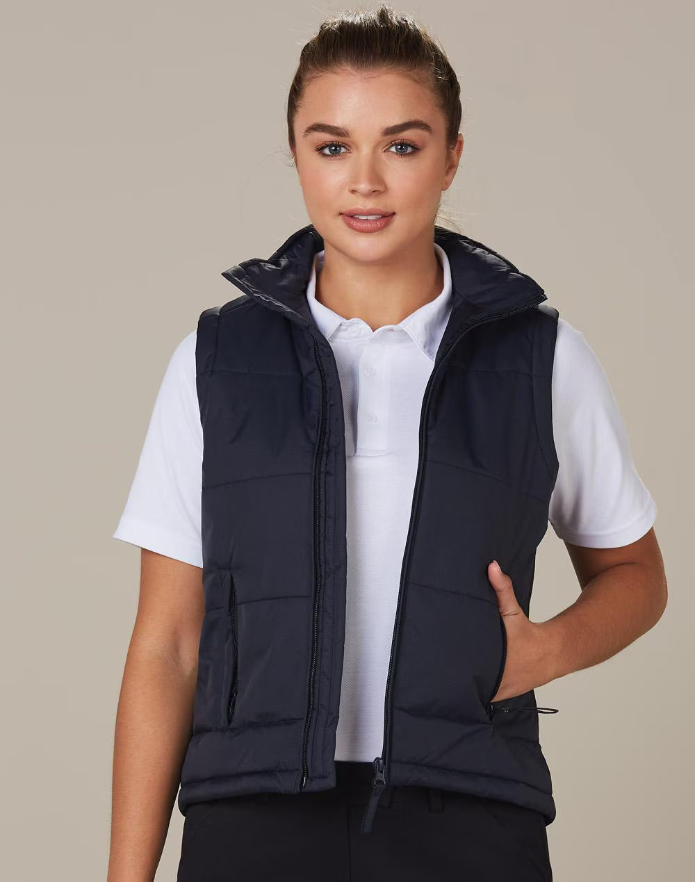 JK30 Ladies Nylon Ripstop Padded Vest