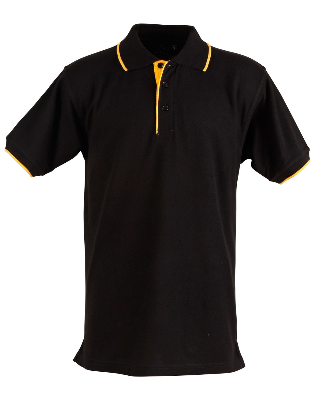 PS08 Mens Poly/Cotton Contrast Pique Short Sleeve Polo