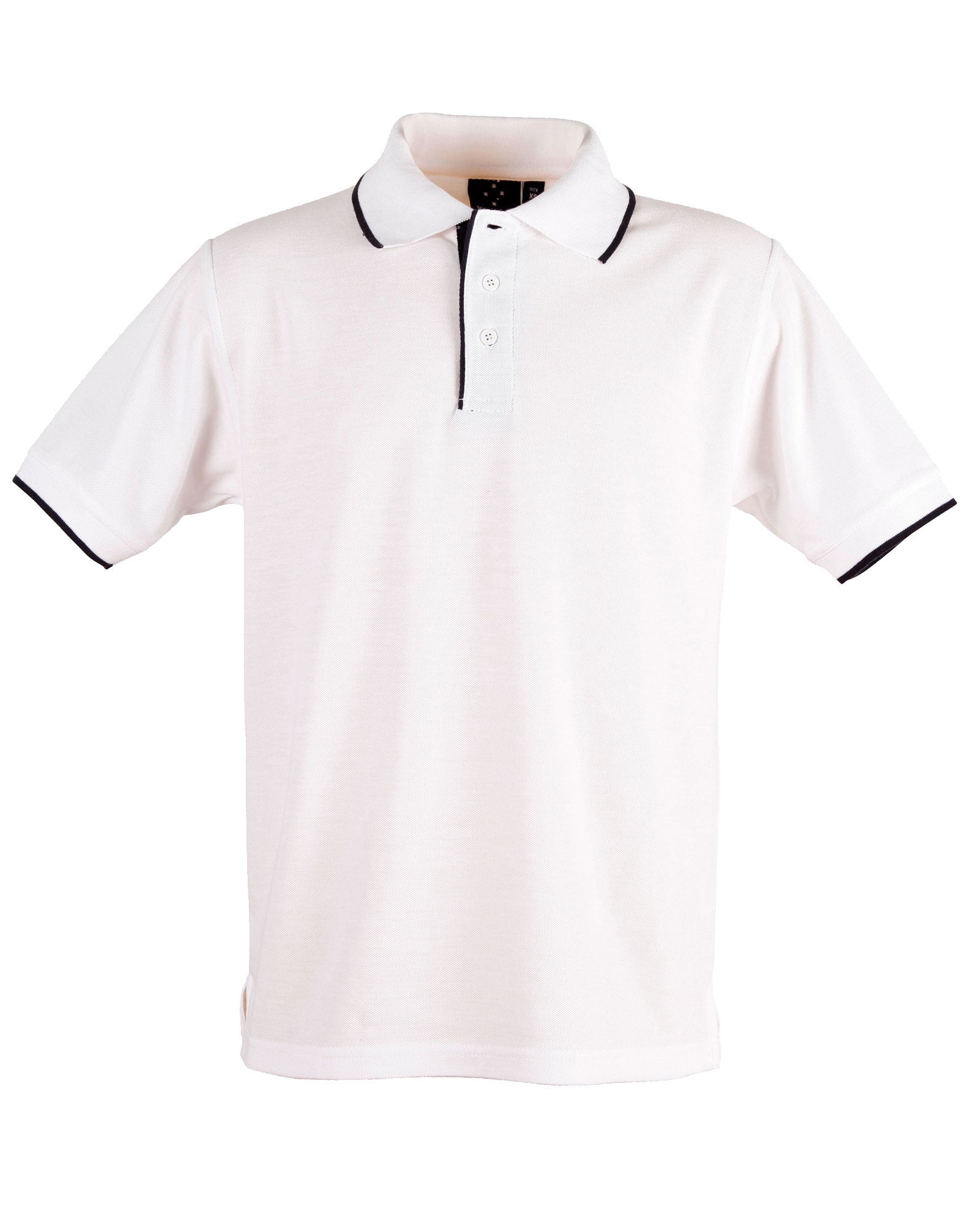 PS08 Mens Poly/Cotton Contrast Pique Short Sleeve Polo