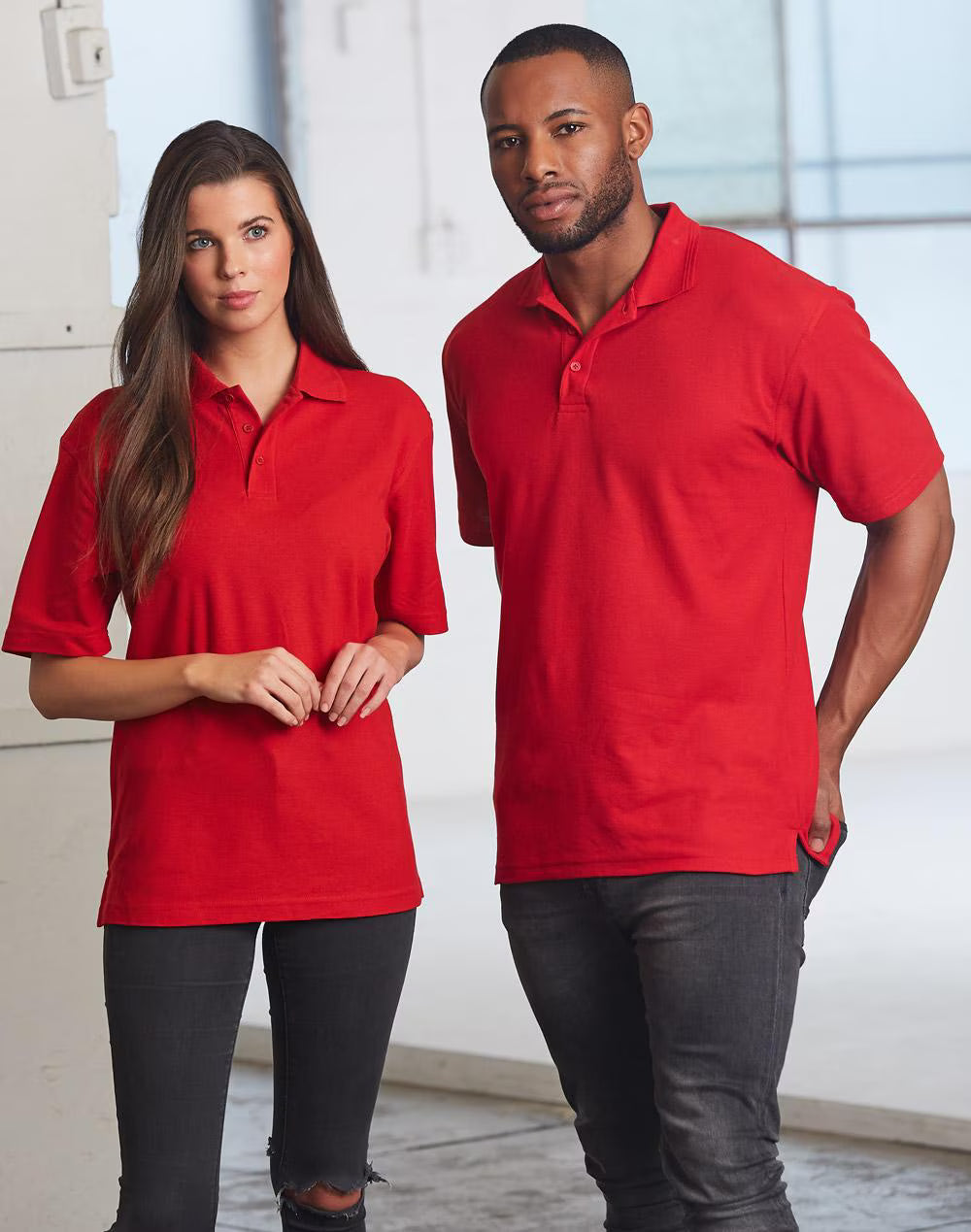 PS11 Unisex Poly/Cotton Pique Knit Short Sleeve Polo