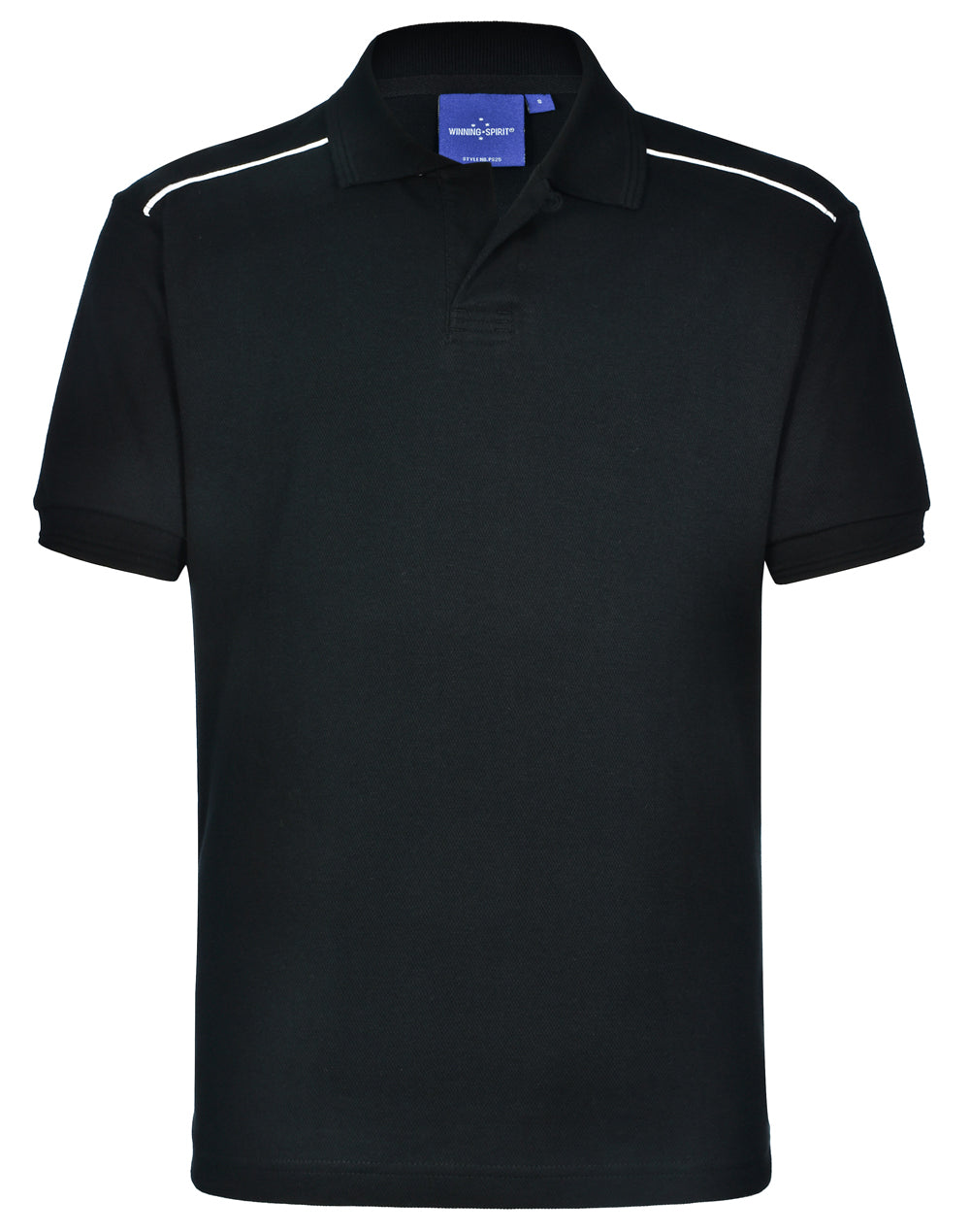 PS25 Mens Pure Cotton Contrast Piping Short Sleeve Polo