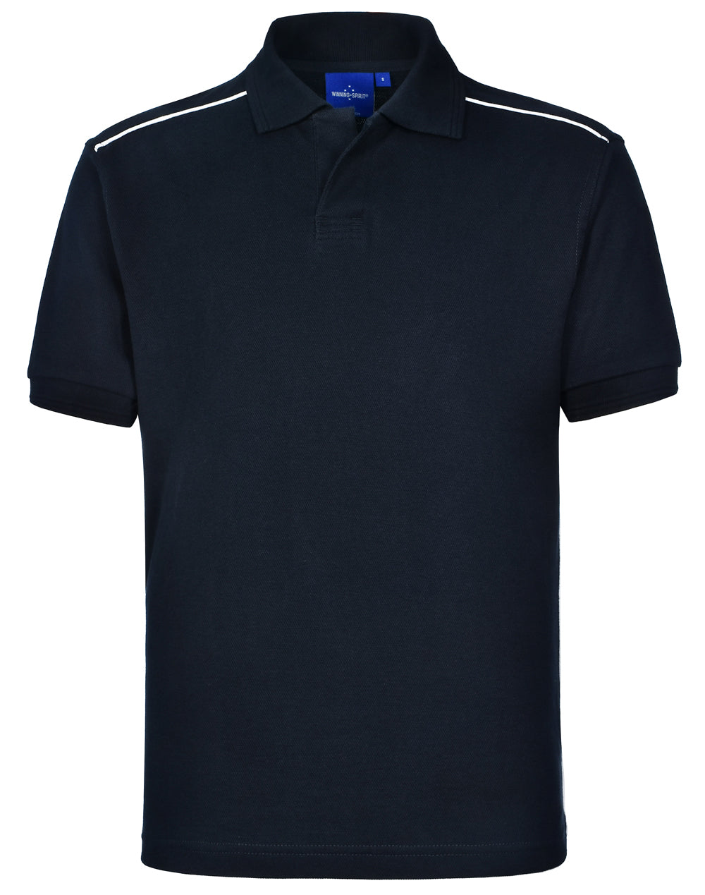 PS25 Mens Pure Cotton Contrast Piping Short Sleeve Polo