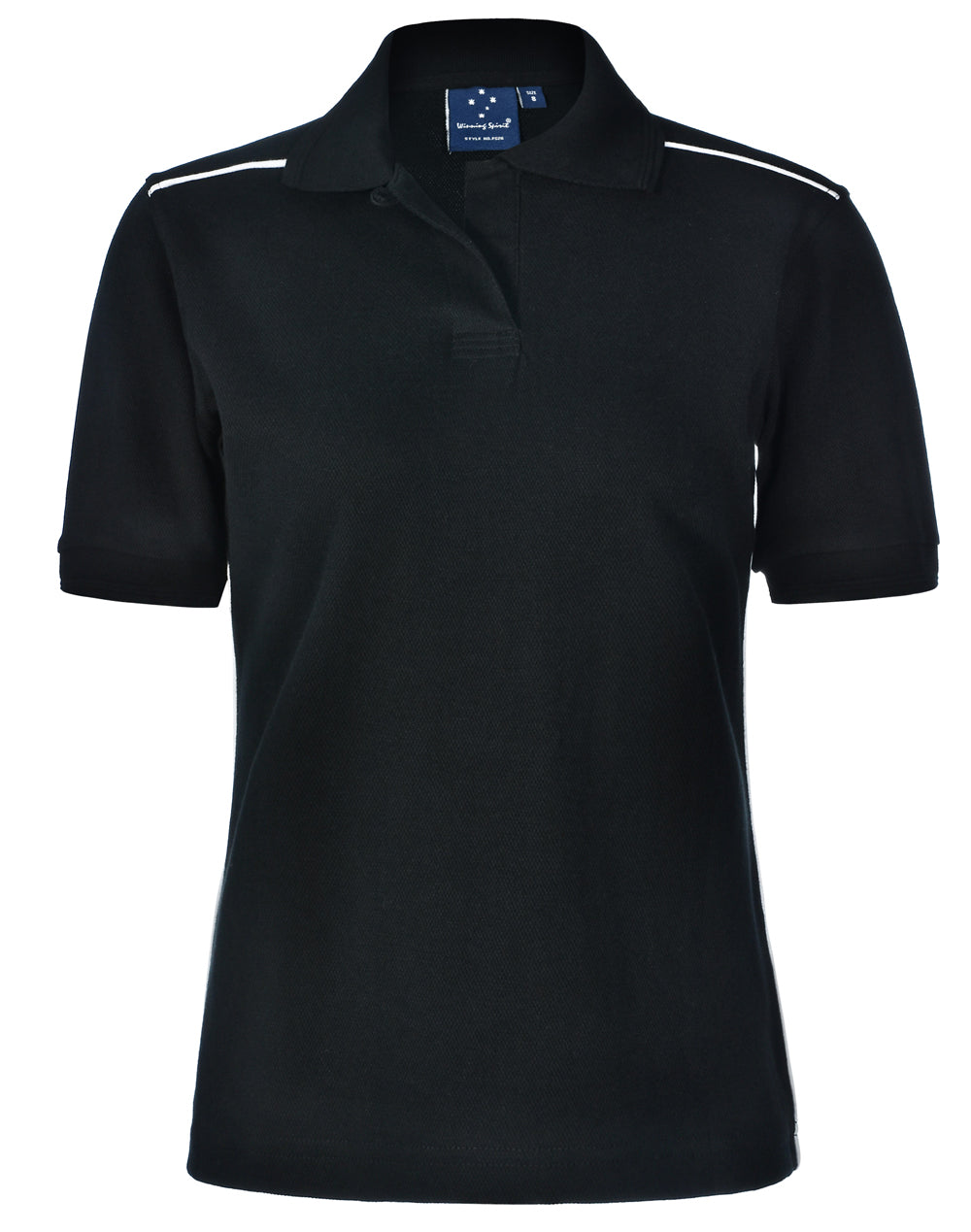 PS26 Ladies Pure Cotton Contrast Piping Short Sleeve Polo