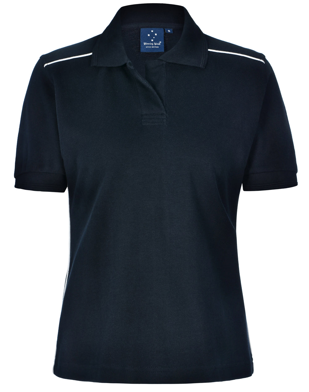 PS26 Ladies Pure Cotton Contrast Piping Short Sleeve Polo