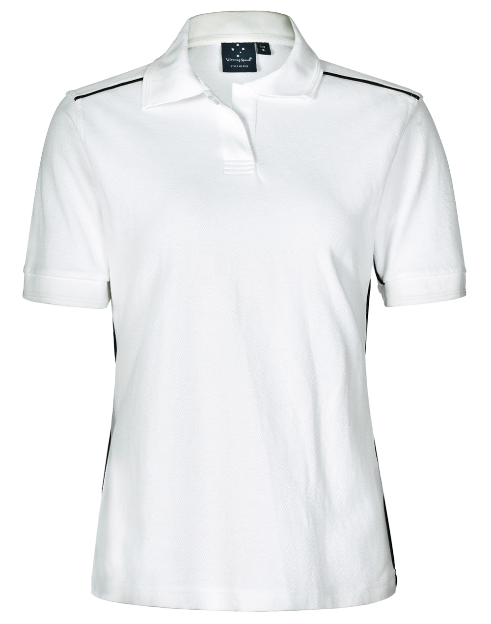 PS26 Ladies Pure Cotton Contrast Piping Short Sleeve Polo