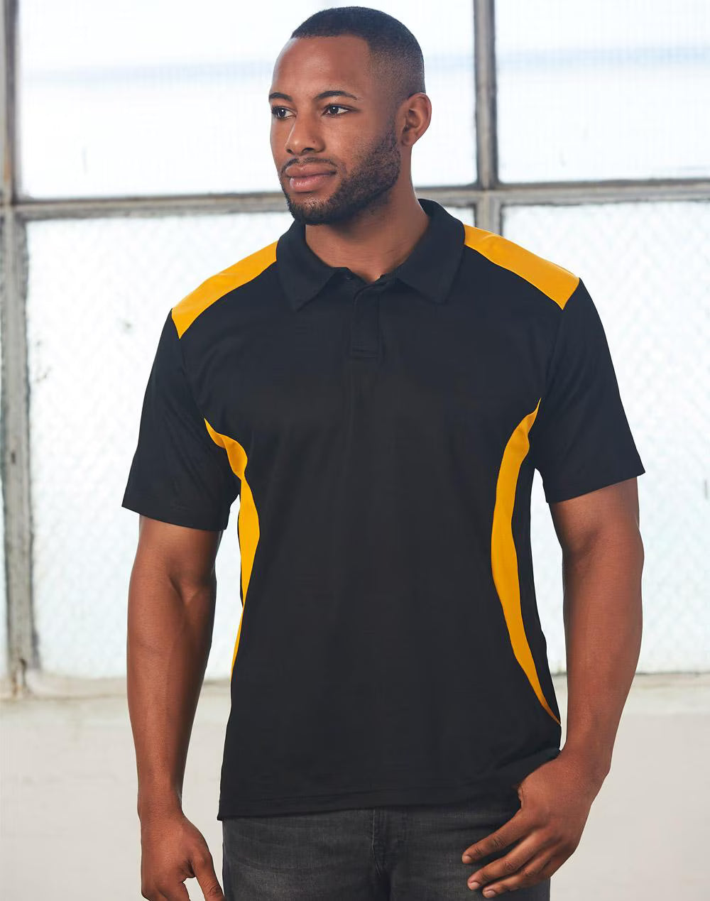 PS31 Mens Winner TrueDry® Contrast Short Sleeve Polo.