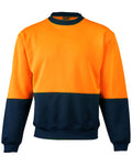 SW09 Mens High Visibility Two Tone Crew Neck Safety Windcheater
