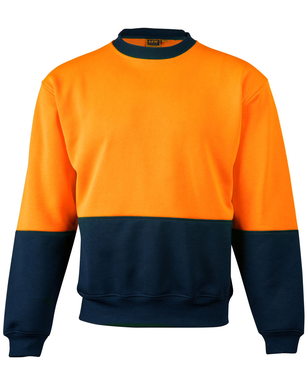 SW09 Mens High Visibility Two Tone Crew Neck Safety Windcheater