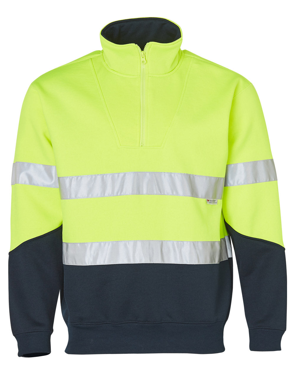 SW14 Mens High Visibility Long Sleeve Fleecy Sweat