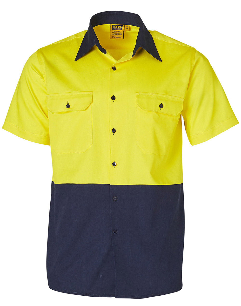 SW53 Mens High Visibility Short Sleeve Work Shirt