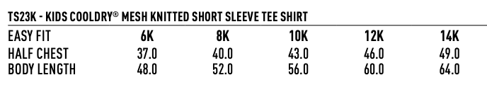 TS23K Kids CoolDry® Short Sleeve Tee