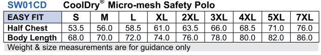 SW01CD Unisex CoolDry® Micro-mesh Safety Polo