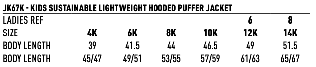 JK67K Kids’ Sustainable Lightweight Hooded Puffer Jacket