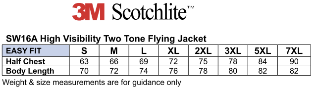 SW16A Unisex High Visibility Tow Tone Flying Jacket with 3M Reflective Tapes