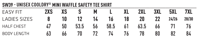 SW39 Unisex High Visibility Safety Tee