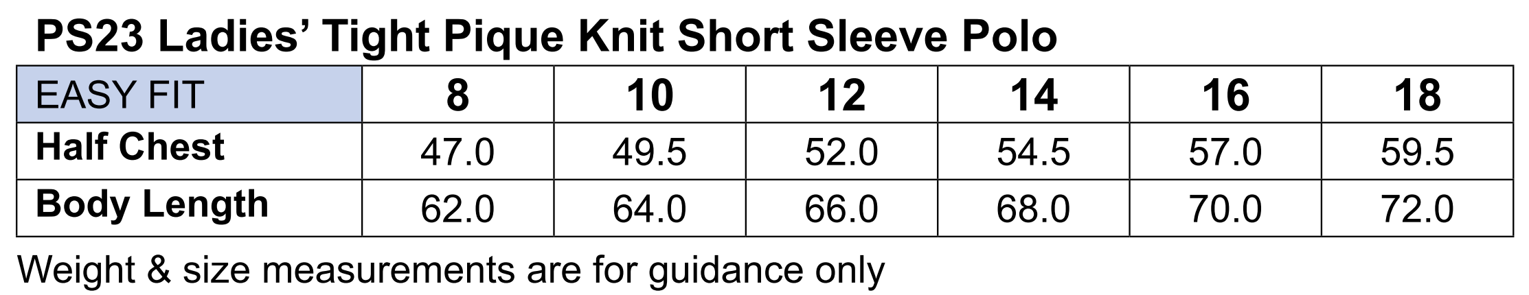 PS23 Ladies Tight Pique Knit Short Sleeve Polo