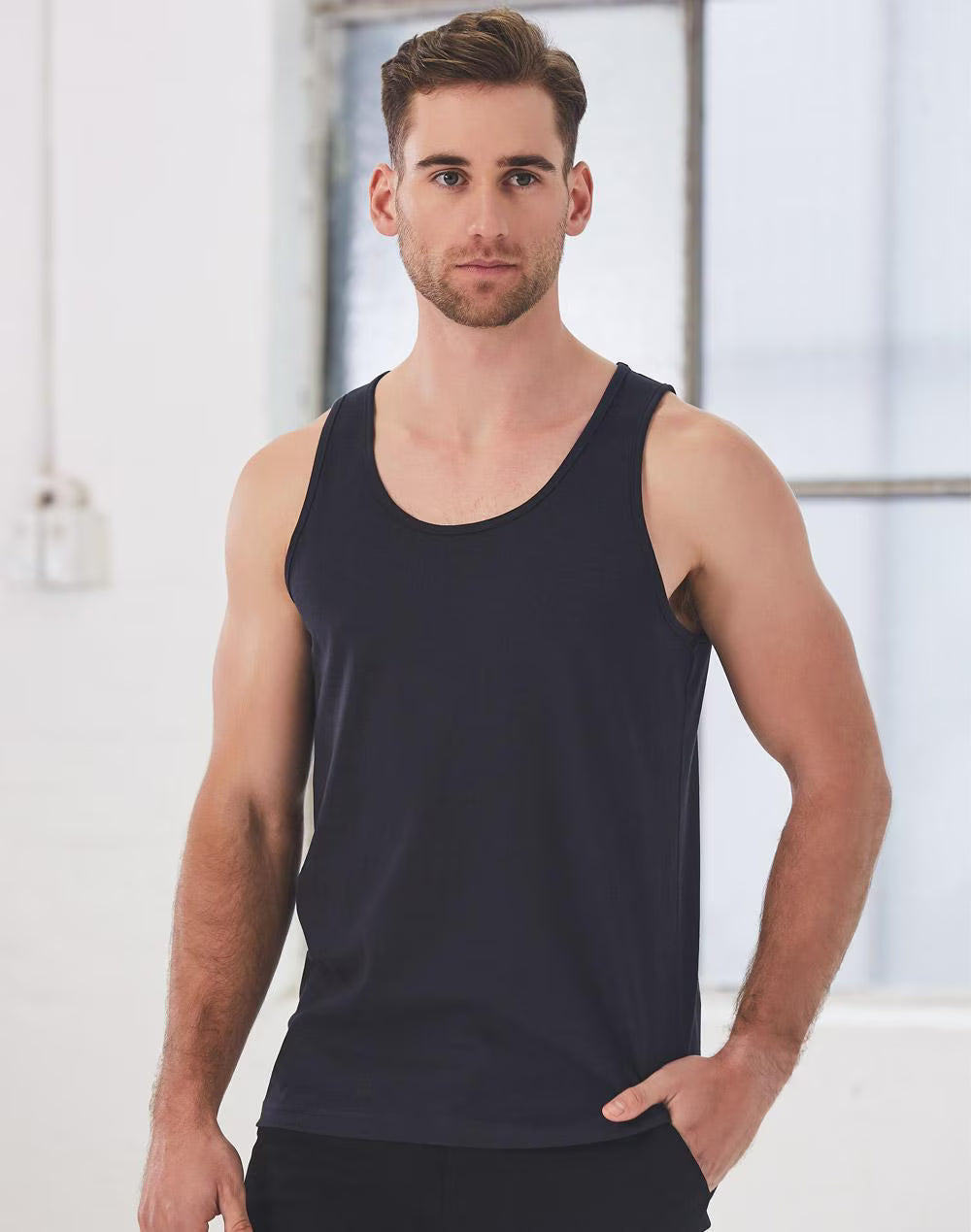TS18 Mens Trainers Cotton Singlet