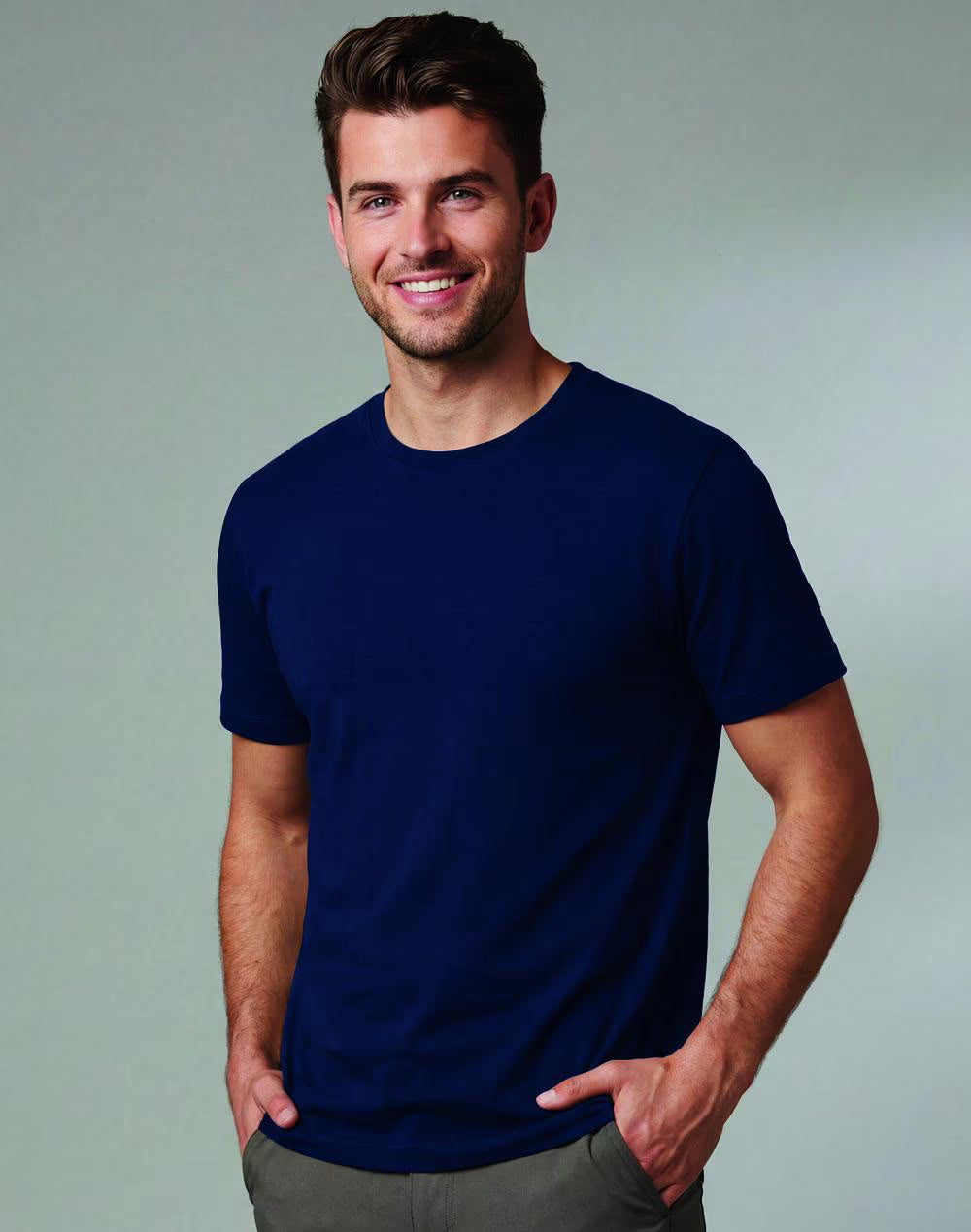 TS43 Mens Premium Cotton Face SS Tee. New Tech Cotton Face Jersey.