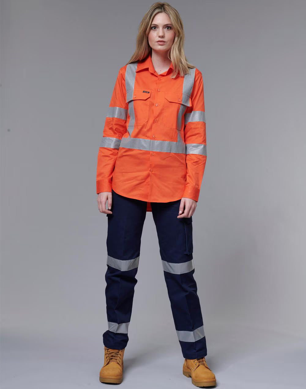 WP15HV Ladies Heavy Cotton PreShrunk Drill Pants with 3M Reflective Tape