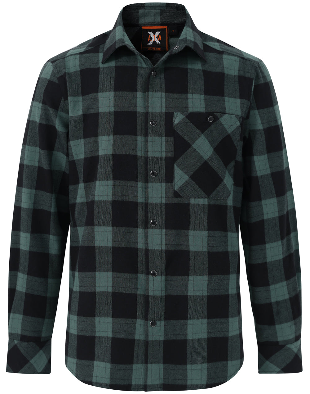 WT11 Unisex Classic Flannel Plaid LS Shirt